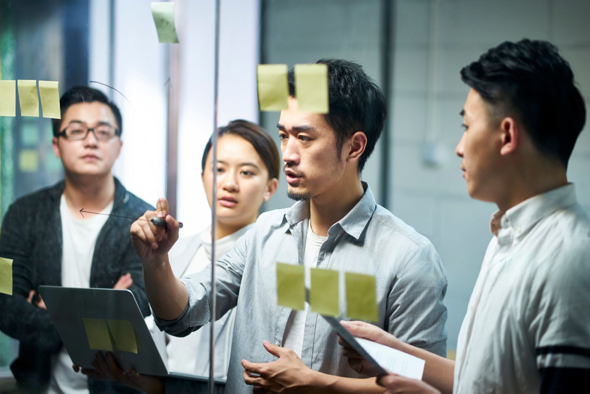 technical team discussing